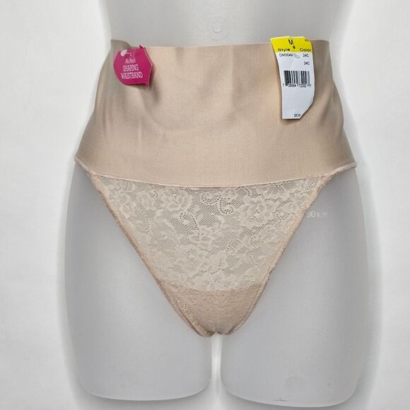 4/$35 NWT Maidenform Nude Highwaist Lace Thong - Picture 1 of 8
